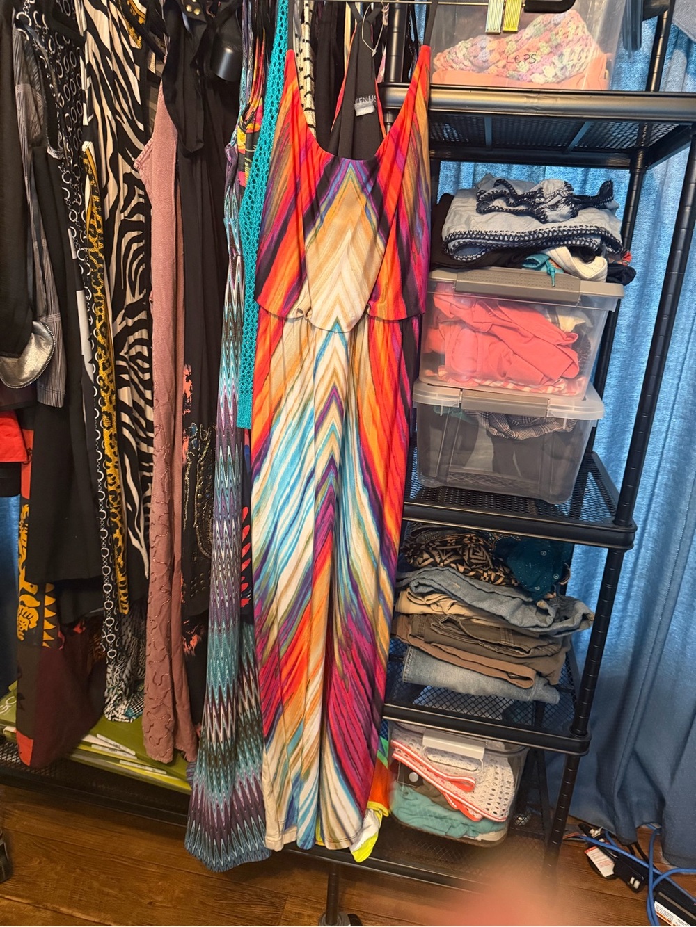 Multicolor Chevron Maxi Dress - Women